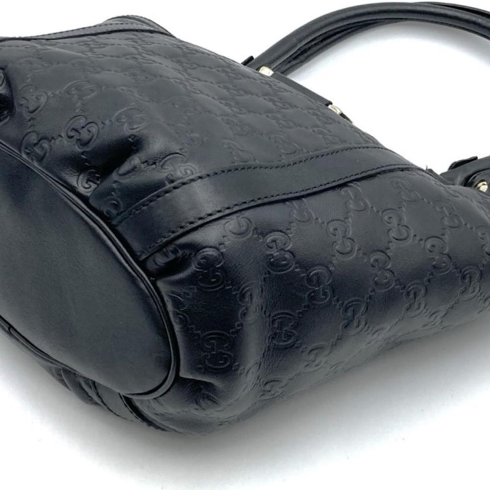 Gucci Black Leather Guccisima Small Abbey D Ring Bucket Tote Shoulder Bag - Picture 6 of 15